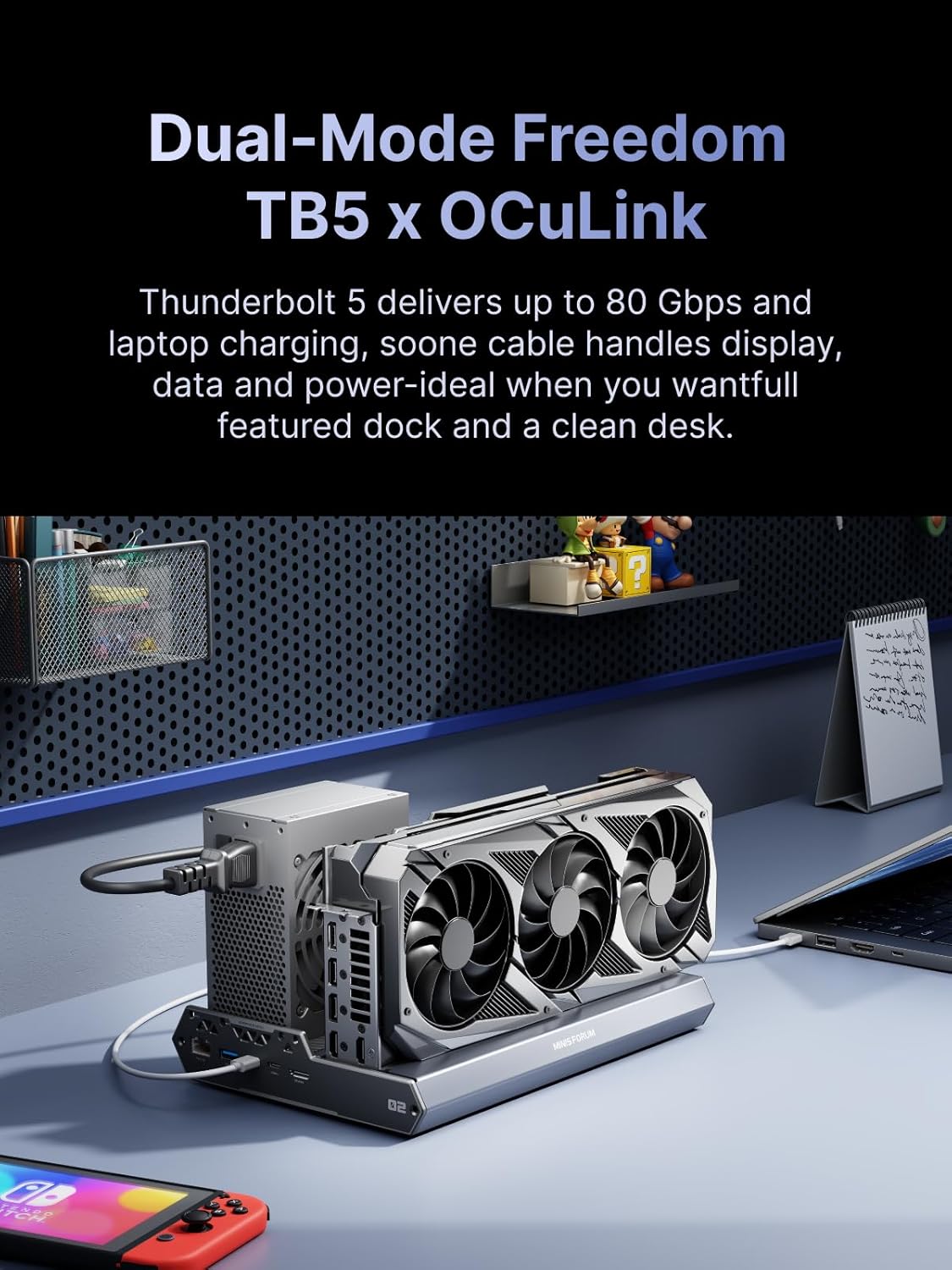 minisforum deg2 egpu dock oculink and thunderbolt 5 ports optimized for ai and creation workflows minisforum deg2 egpu dock oculink and thunderbolt 5 ports optimized for ai and creation workflows
