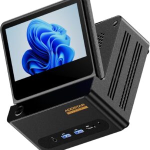 Home mini pc aoostar g flip amd r7 pro 8845hs / h255 with 5" hd screen compact factor home server, nas, virtual machine